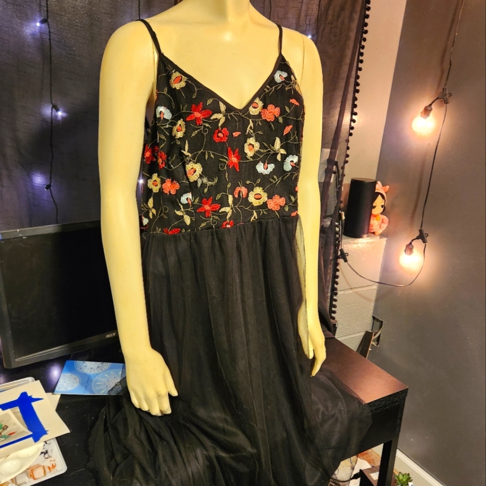 Tulle Flower Grunge Dress